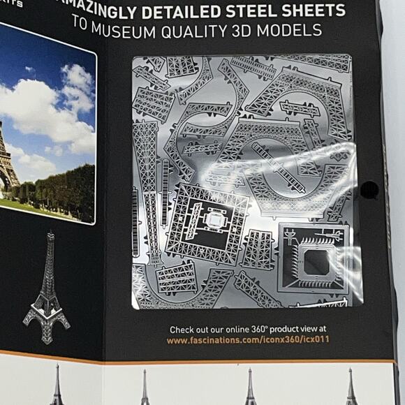 Fascinations Metal Earth Eiffel Tower ICONX Laser Cut 3D Model Collectibles - Picture 5 of 6